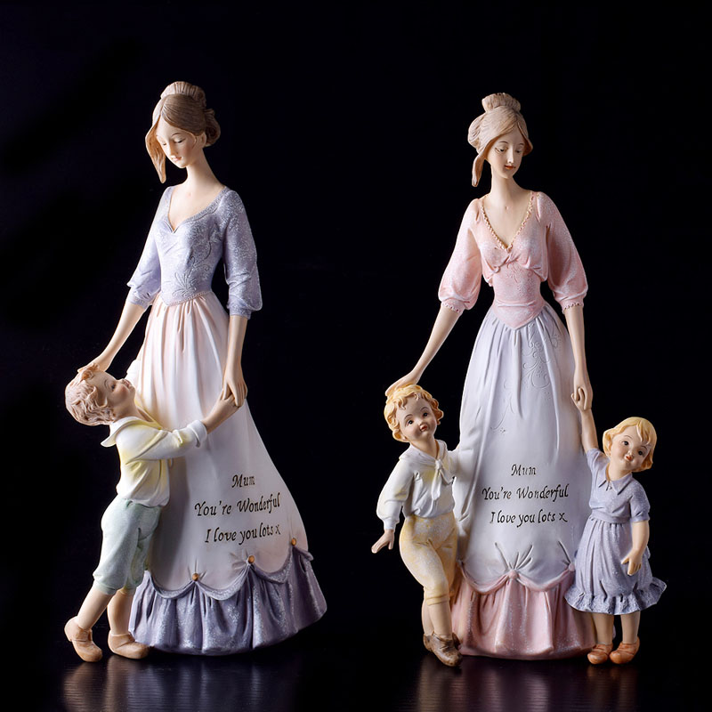 Art Craft Mother'S Day - تمثال أم وطفل من الراتنج بتصميم