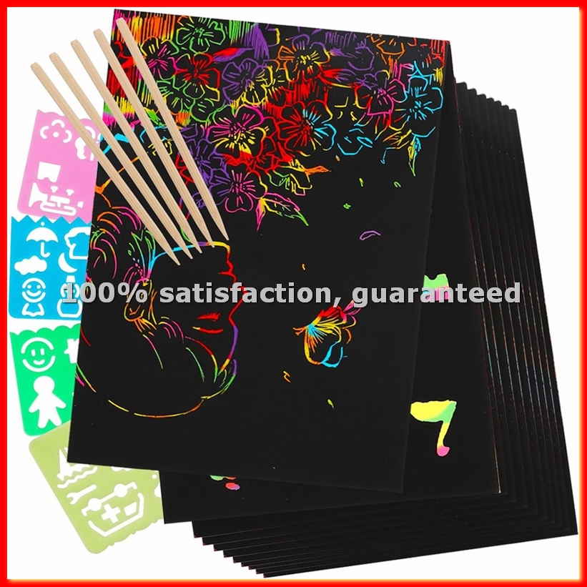 Art Craft Game - مجموعة فن الورق القابل للخدش، طقم