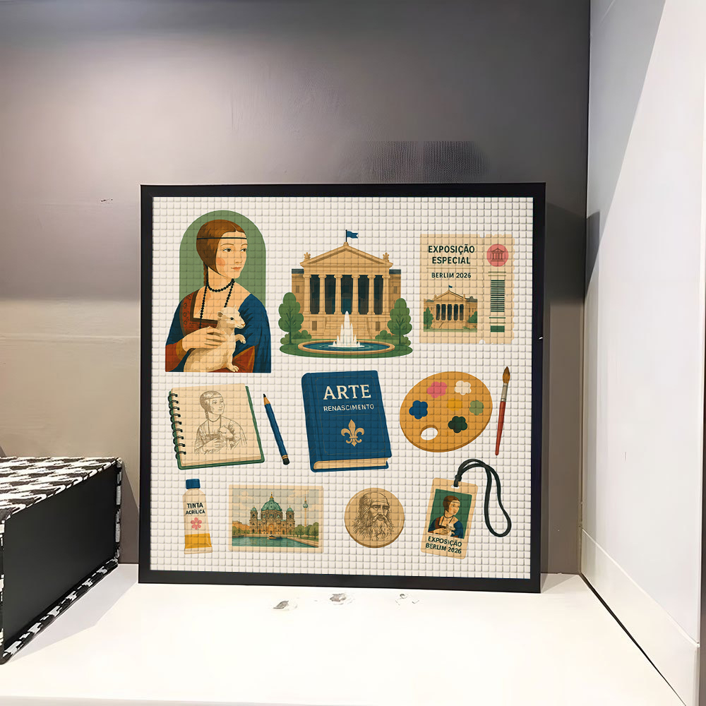 Art Craft Gallery - طقم رسم بالألماس بدون إطار، لوحة