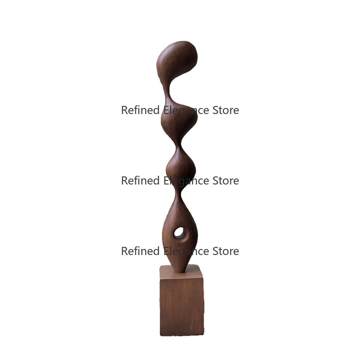 Art Craft Gallery - منحوتة خشبية مجردة مصنوعة يدويًا حسب
