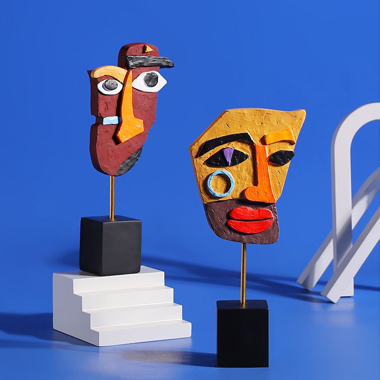 Tv Art And Craft - الإبداعية مجردة وجه الإنسان الملونة الملتوية